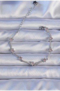 Vip Seri Pirinç Gümüş Renk Zirkon Taşlı Halley Yıldız Model Bileklik Vip Seri Pirinç Gümüş Renk Zirkon Taşlı Halley Yıldız Model Bileklik