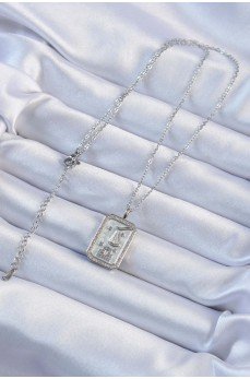 316L Çelik Zincir Gümüş Renk Zirkon Taşlı Çerçeveli Tarot Kolye 316L Çelik Zincir Gümüş Renk Zirkon Taşlı Çerçeveli Tarot Kolye