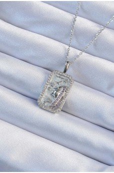 316L Çelik Zincir Gümüş Renk Zirkon Taşlı Yüz Figürlü Tarot Kolye