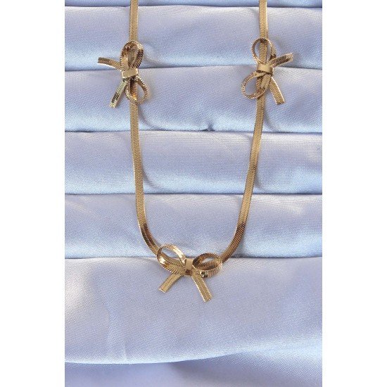 316L Çelik Altın Renk İtalyan Zincirli Fiyonk Kolye 316L Çelik Altın Renk İtalyan Zincirli Fiyonk Kolye