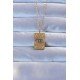 316L Altın Renk İşlemeli Nazarlı Vintage Kolye