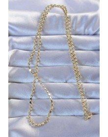 Pirinç Gold Renk Parçalı Ezme Kolye