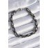 316L Çelik Siyah Gümüş Renk Kral Zincir Model Erkek Bileklik