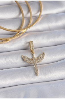 Pirinç Gold Renk Zirkon Taşlı Mikail Model Ajda Charm