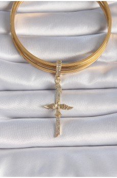 Pirinç Gold Renk Zirkon Taş Detaylı Elif Model Anka Kuşu Figür Ajda Charm