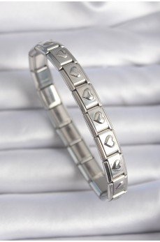 316L Çelik Gümüş Renk Kalp İşleme Nomination Charm Bileklik 316L Çelik Gümüş Renk Kalp İşleme Nomination Charm Bileklik