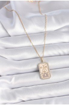 316L Çelik Gold Renk Zincir Terazi Burcu Zirkon Taşlı Kadın Kolye 316L Çelik Gold Renk Zincir Terazi Burcu Zirkon Taşlı Kadın Kolye