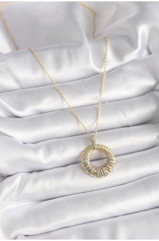 316L Çelik Gold Renk Zincir Gümüş Zirkon Taşlı Daire Model Kadın Kolye 316L Çelik Gold Renk Zincir Gümüş Zirkon Taşlı Daire Model Kadın Kolye