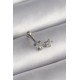 316L Çelik Gümüş Renk Zirkon Taşlı Yıldız Tragus Piercing