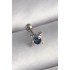 316L Çelik Gümüş Renk Mavi Zirkon Taşlı Tragus Piercing