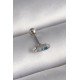 316L Çelik Gümüş Renk Mavi Zirkon Taşlı Tragus Piercing 316L Çelik Gümüş Renk Mavi Zirkon Taşlı Tragus Piercing