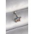 316L Çelik Gümüş Renk Renkli Zirkon Taşlı Yıldız Model Tragus Piercing