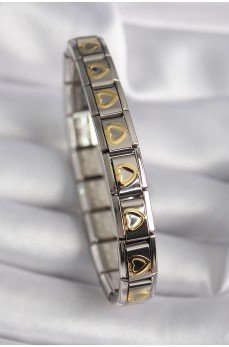 316L Çelik Gümüş Renk Gold Kalp İşleme Nomination Model Kadın Bileklik 316L Çelik Gümüş Renk Gold Kalp İşleme Nomination Model Kadın Bileklik