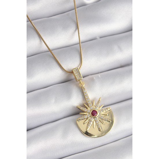 316L Çelik Gold Renk Zirkon Taşlı Yıldız Model Kadın Kolye 316L Çelik Gold Renk Zirkon Taşlı Yıldız Model Kadın Kolye