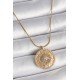 316L Çelik Gold Renk Zirkon Taşlı 12 Burç Madalyon Model Kadın Kolye 316L Çelik Gold Renk Zirkon Taşlı 12 Burç Madalyon Model Kadın Kolye