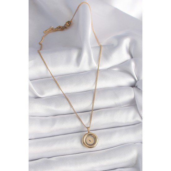 316L Çelik Gold Renk Zincir Gold Altın Model Kadın Kolye 316L Çelik Gold Renk Zincir Gold Altın Model Kadın Kolye