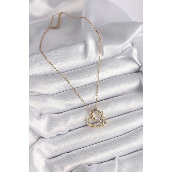 316L Çelik Gold Renk Zincir Zirkon Taş Detaylı Kalp Model Sonsuzluk Detay Kadın Kolye 316L Çelik Gold Renk Zincir Zirkon Taş Detaylı Kalp Model Sonsuzluk Detay Kadın Kolye