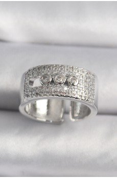 Pirinç Gümüş Renk Zirkon Taşlı Messika Model Kadın Yüzük Pirinç Gümüş Renk Zirkon Taşlı Messika Model Kadın Yüzük