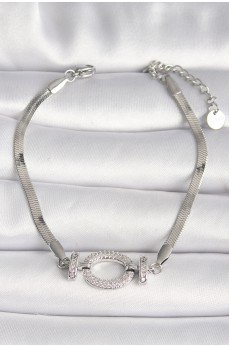 316L Çelik Gümüş Renk İtalyan Zincir Model Zirkon Taşlı Halka Figür Kadın Bileklik 316L Çelik Gümüş Renk İtalyan Zincir Model Zirkon Taşlı Halka Figür Kadın Bileklik