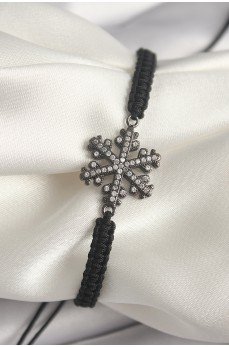 Pirinç Füme Renk Zirkon Taşlı Kar Tanesi Figür Makrome Asansörlü Model Kadın Bileklik Pirinç Füme Renk Zirkon Taşlı Kar Tanesi Figür Makrome Asansörlü Model Kadın Bileklik