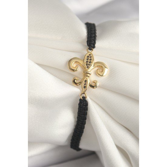 Pirinç Gold Renk Zirkon Taş İşlemeli Zambak Figür Asansörlü Makrome Model Kadın Bileklik Pirinç Gold Renk Zirkon Taş İşlemeli Zambak Figür Asansörlü Makrome Model Kadın Bileklik