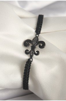 Pirinç Siyah Renk Zirkon Taş İşlemeli Zambak Figür Asansörlü Makrome Model Kadın Bileklik Pirinç Siyah Renk Zirkon Taş İşlemeli Zambak Figür Asansörlü Makrome Model Kadın Bileklik