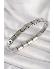 316L Çelik Gümüş Renk İnce Yazılı Nomination Kadın Bileklik