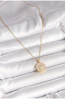 316L Çelik Gold Renk Zincir Madalyon Zirkon Taşlı Kalp Model Kadın Kolye 316L Çelik Gold Renk Zincir Madalyon Zirkon Taşlı Kalp Model Kadın Kolye
