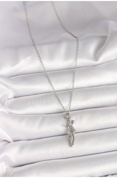 316L Çelik Gümüş Renk Zincir Sarılma Model Kadın Kolye 316L Çelik Gümüş Renk Zincir Sarılma Model Kadın Kolye