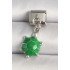 316L Çelik Gümüş Renk Yeşil Kaplumbağa Model Nomination Charm