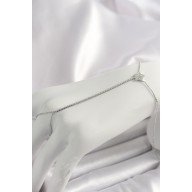 Pirinç Gümüş Renk Su Yolu Zirkon Taşlı Yıldız Model Kadın Şahmeran