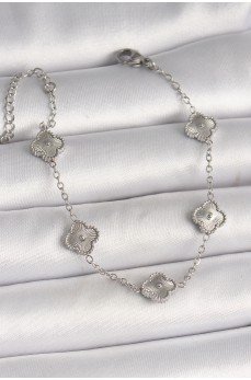 316L Çelik Gümüş Renk İşlemeli Baby Boy Yonca Model Kadın Bileklik 316L Çelik Gümüş Renk İşlemeli Baby Boy Yonca Model Kadın Bileklik