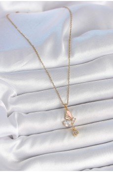 316L Çelik Gold Renk Zincir Damla Zirkon Taşlı Kelebek Model Sallantı Detay Kadın Kolye 316L Çelik Gold Renk Zincir Damla Zirkon Taşlı Kelebek Model Sallantı Detay Kadın Kolye