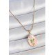 316L Çelik Gold Renk Zincir Pembe Mineli Oval İncili Çiçek İşlemeli Portre Model Kadın Kolye 316L Çelik Gold Renk Zincir Pembe Mineli Oval İncili Çiçek İşlemeli Portre Model Kadın Kolye