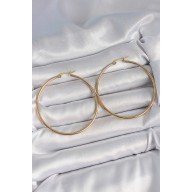 316 Çelik Gold Renk 53 mm Halka Model Kadın Küpe