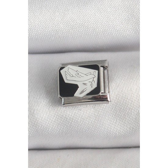 316L Çelik Gümüş Renk Siyah Beyaz Kuş İşlemeli Nomination Charm 316L Çelik Gümüş Renk Siyah Beyaz Kuş İşlemeli Nomination Charm