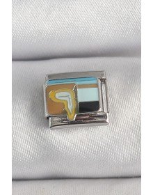 316L Çelik Gümüş Renk Renkli Portre Model Nomination Charm