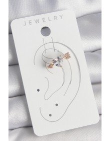 Pirinç Gold Renk Zirkon Taşlı Kalp Ok Model Kadın Kıkırdak Küpe