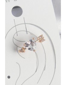 Pirinç Gold Renk Zirkon Taşlı Kalp Ok Model Kadın Kıkırdak Küpe