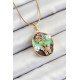 316L Çelik Zincir Zirkon Taşlı Yeşil Mor Sanatsal Portre İnci Detaylı Ağaç Ve Kelebek Figürlü Model Gold Renk Kadın Kolye 316L Çelik Zincir Zirkon Taşlı Yeşil Mor Sanatsal Portre İnci Detaylı Ağaç Ve Kelebek Figürlü Model Gold Renk Kadın Kolye