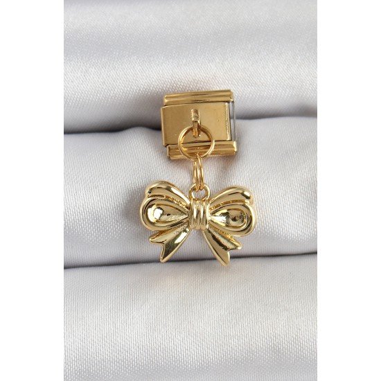 316L Çelik Sallantılı Fiyonk Model Gold Renk Nomination Charm 316L Çelik Sallantılı Fiyonk Model Gold Renk Nomination Charm