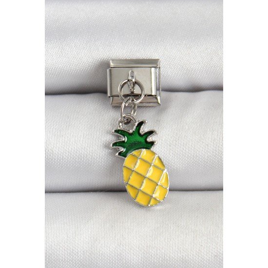 316L Çelik Gümüş Renk Ananas Model Nomination Charm 316L Çelik Gümüş Renk Ananas Model Nomination Charm