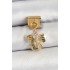 316L Çelik Sallantılı Zirkon Taşlı Fiyonk Model Gold Renk Nomination Charm