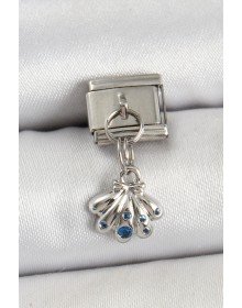 316L Çelik Sallantılı Fiyonklu Buket Model Gümüş Renk Nomination Charm