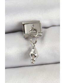 316L Çelik Sallantılı Deniz Kabuğu Model Gümüş Renk Nomination Charm