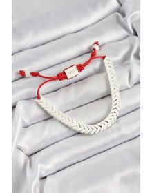 Pirinç Asansörlü Beyaz Juju Kadın Bileklik