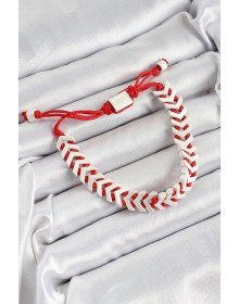 Pirinç Asansörlü Kırmızı Beyaz Juju Kadın Bileklik