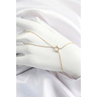 Pirinç Gold Renk Zirkon Taşlı Yıldız Model Şahmeran