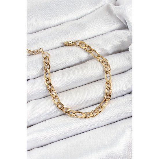 316L Çelik Gold Renk Zincir Erkek Bileklik 316L Çelik Gold Renk Zincir Erkek Bileklik