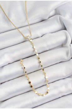 Pirinç Zirkon Taşlı Yıldız Figürlü Y Model Gold Renk Kadın Kolye